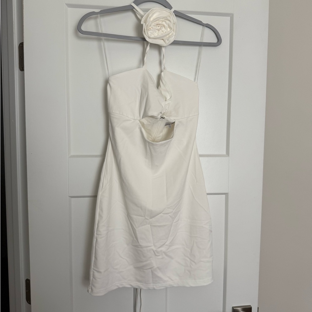 White mini dress